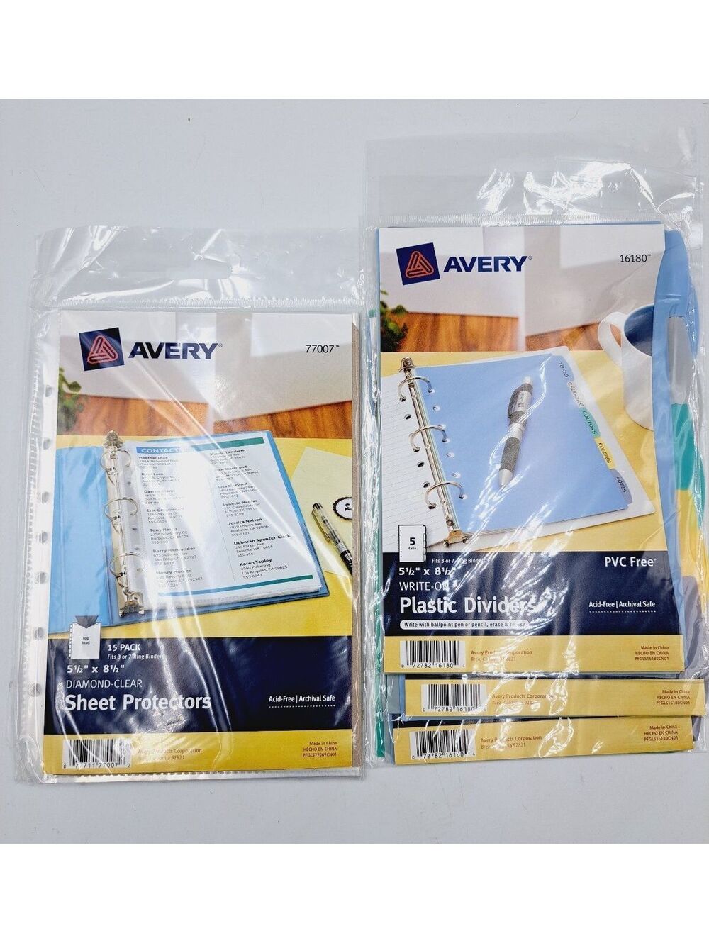 8.5 x 5.5 Mini Binder Sheet Protector, Divider Back to School College DIY Crafts
